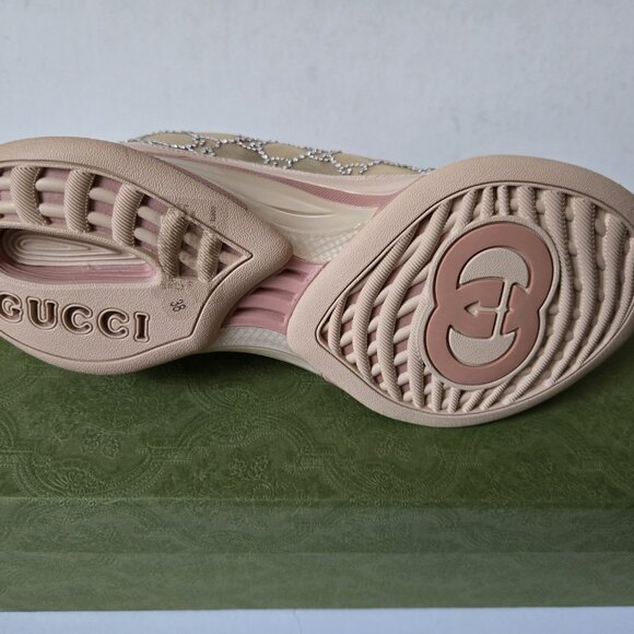 NIB Gucci Tela GG Crystal Mesh Runner Sneakers IT 38 US 8 - Picture 10 of 10